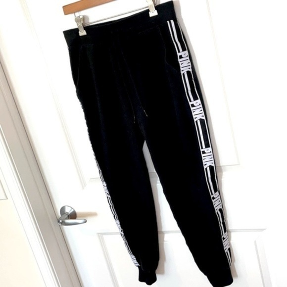 PINK VICTORIA’S SECRET | Women’s Black & White Sweatpants Size XS - Picture 2 of 8